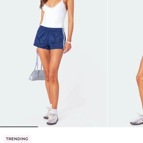 Edikted Nikki Nylon Shorts - Picture 1 of 5